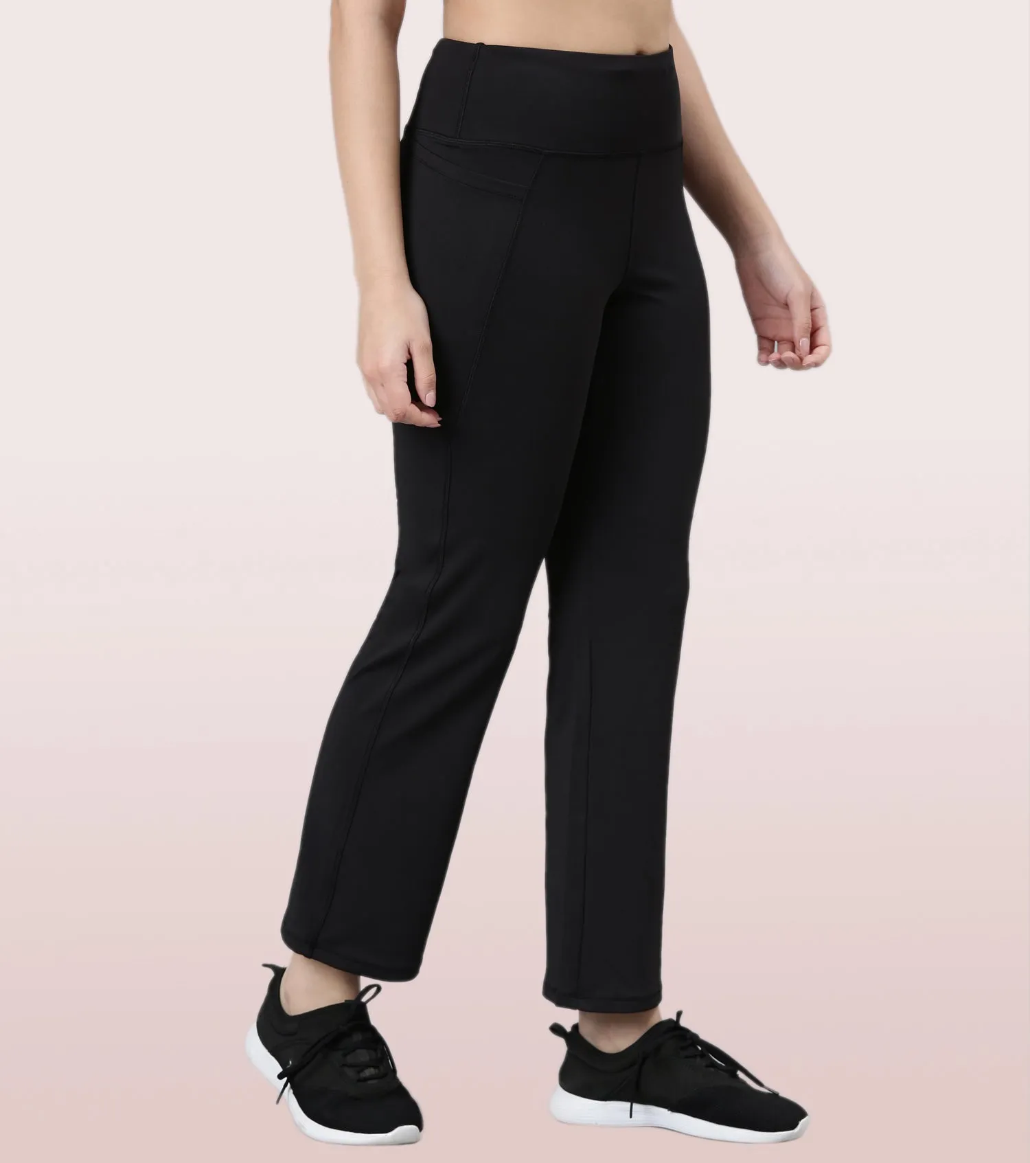 Enamor Boot Cut Active Pant | High Waist Workout Pant For Women | A402 